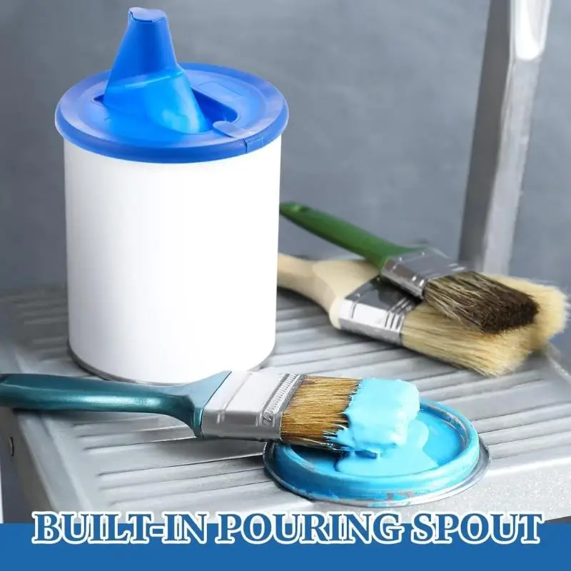 Kunststoff-Farbdosendeckel-Set mit abgewinkeltem Ausgießer für sauberes Malen und ordentliche Heimwerkerarbeiten D2RD – Detail 4