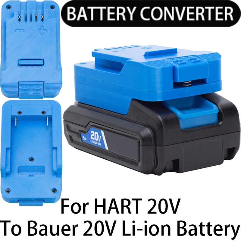 Adapter for Bauer 20V Li-ion tools Convert to HART 20V Li-ion battery adapter power tool accessories