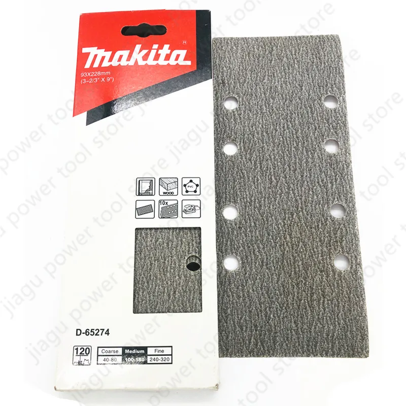 

10pcs White coated sandpaper D-65274 For Makita BO3700 9035H M9201B M9203B Electric tool parts