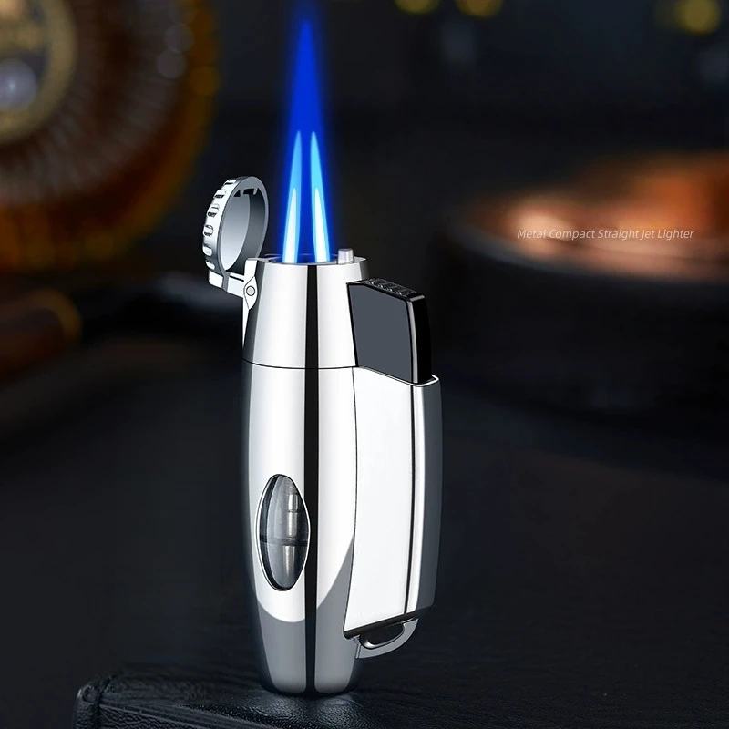 

New Handheld Small Spray Gun Lighter Windproof Transparent Visible Window Portable Home Kitchen Outdoor Cigar Lighter