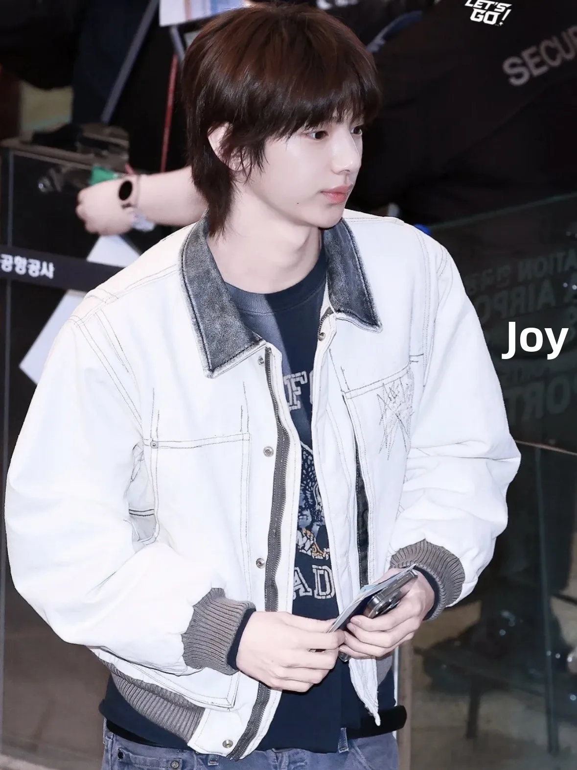 

Warmth Cotton Jacket White Casual Zipper Embroidery Bomber Style Youth Fashion Thickened Inner Cotton Liner Chinese Production