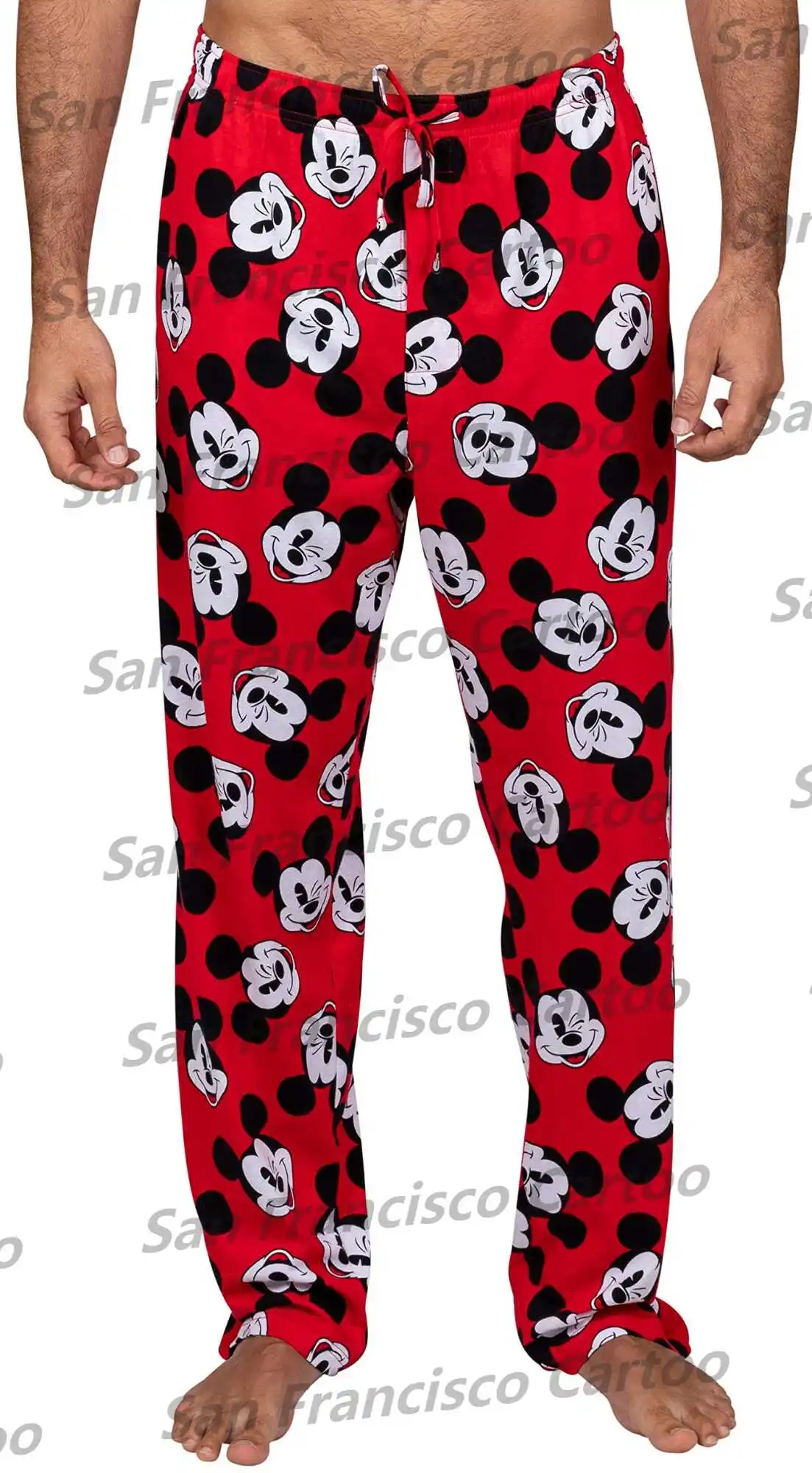 2024 New Summer Classic Mickey Mouse Cartoon 3D Printed Pajamas Casual Pants KID/Adult Comfortable Lightweight Unisex Loungewear