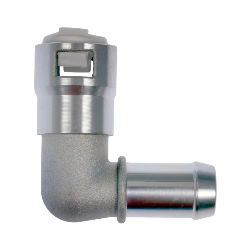 L5BC 800-418 Heater Hose Elbow Fitting 3/4 In x 3/4 In, Metal HVAC Hose Joint with Locking End, End, Hose Band Included for