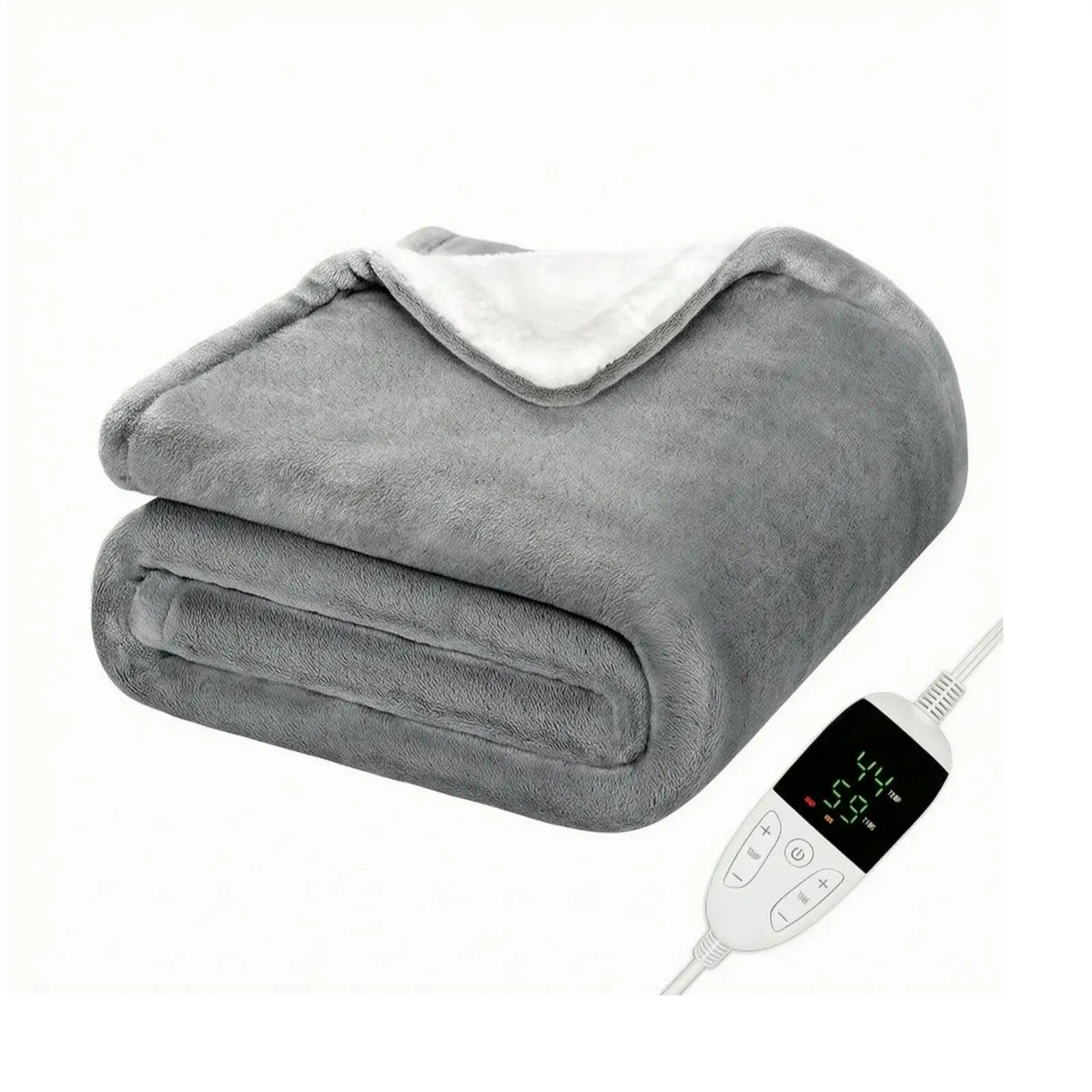 Warm Electric Blanket Throw Single Size Flannel Heated with Adjustable Controller for Adults Home Office Relaxation Cold Nights