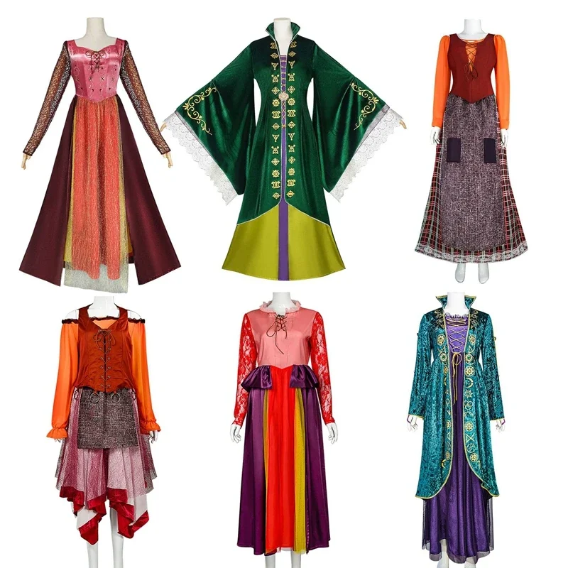

ROLECOS Halloween Costumes for Women Witch Halloween Carnival Party Hocus Pocus Cosplay Fancy Dress Party Gown Outfit