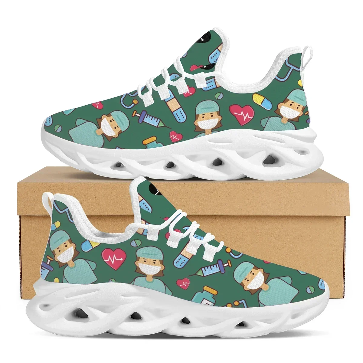 

Women's Sneakers Surgical Nurse Medical Print Casual Flats Outdoor Fashion Sports Running Shoes Custom Footwear Gifts