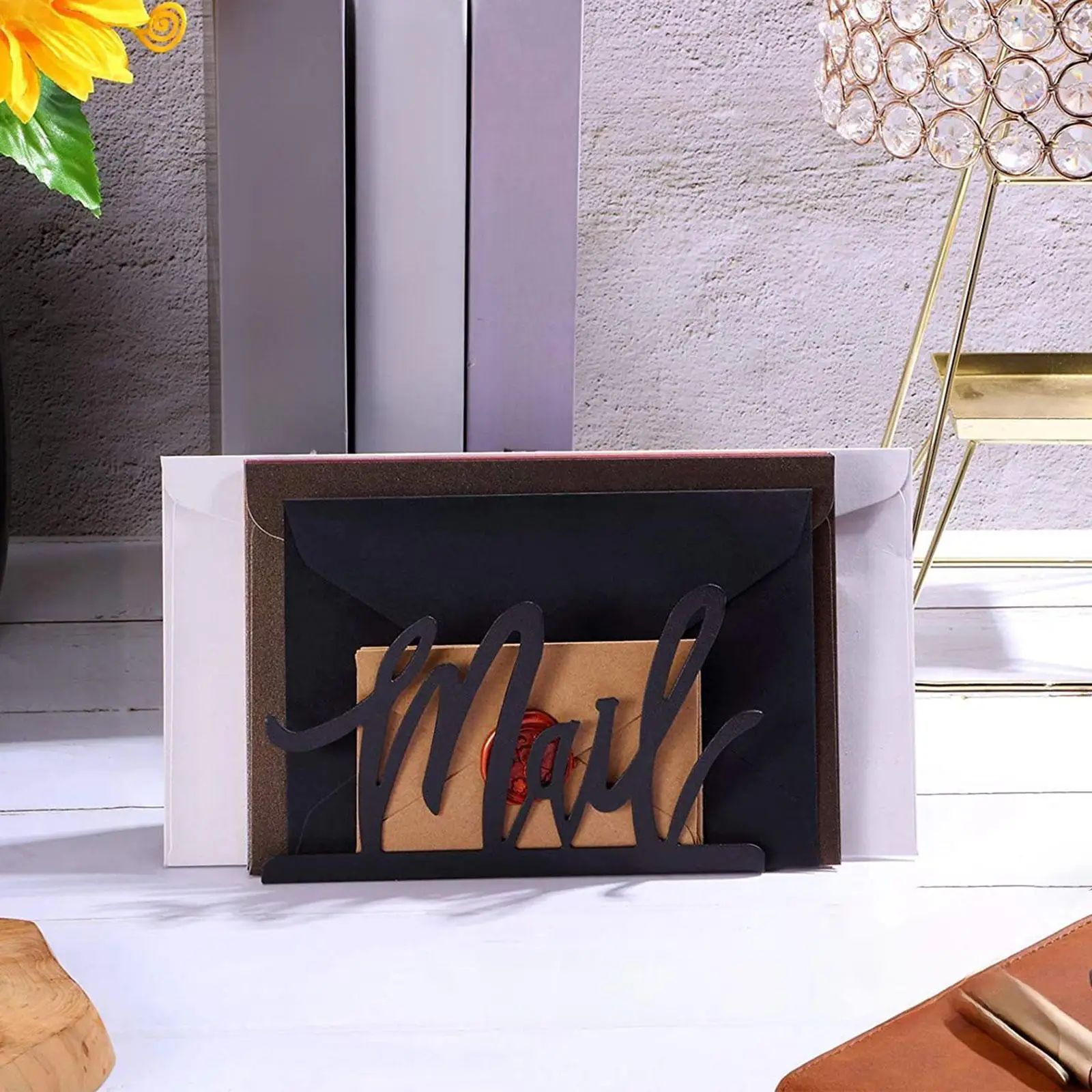 메일 보관 주최자 디스플레이 다목적 대용량 경량 컨테이너 장식용 메일 홀더 입구 홈용 파일 랙