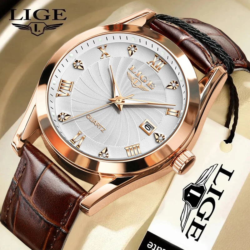 LIGE Casual Sports Waterproof Quartz Watches For Men Fashion Business Military Watch Men Top Brand Luxury Leather Chronograph