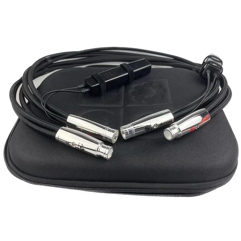 Audiofilski zbalansowany kabel Dragon XLR PSS Pure Silver HiFi Audio Interconnect Line z systemem rozpraszania hałasu