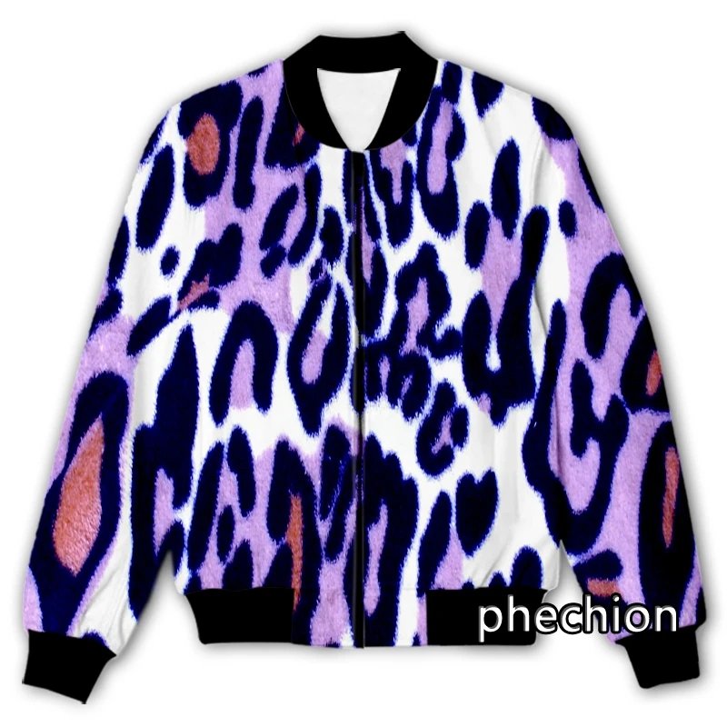 

phechion New Men/Women Animal Leopard 3D Printed Casual Jacket Fashion Streetwear Men Loose Sporting Jacket & Coat Q173