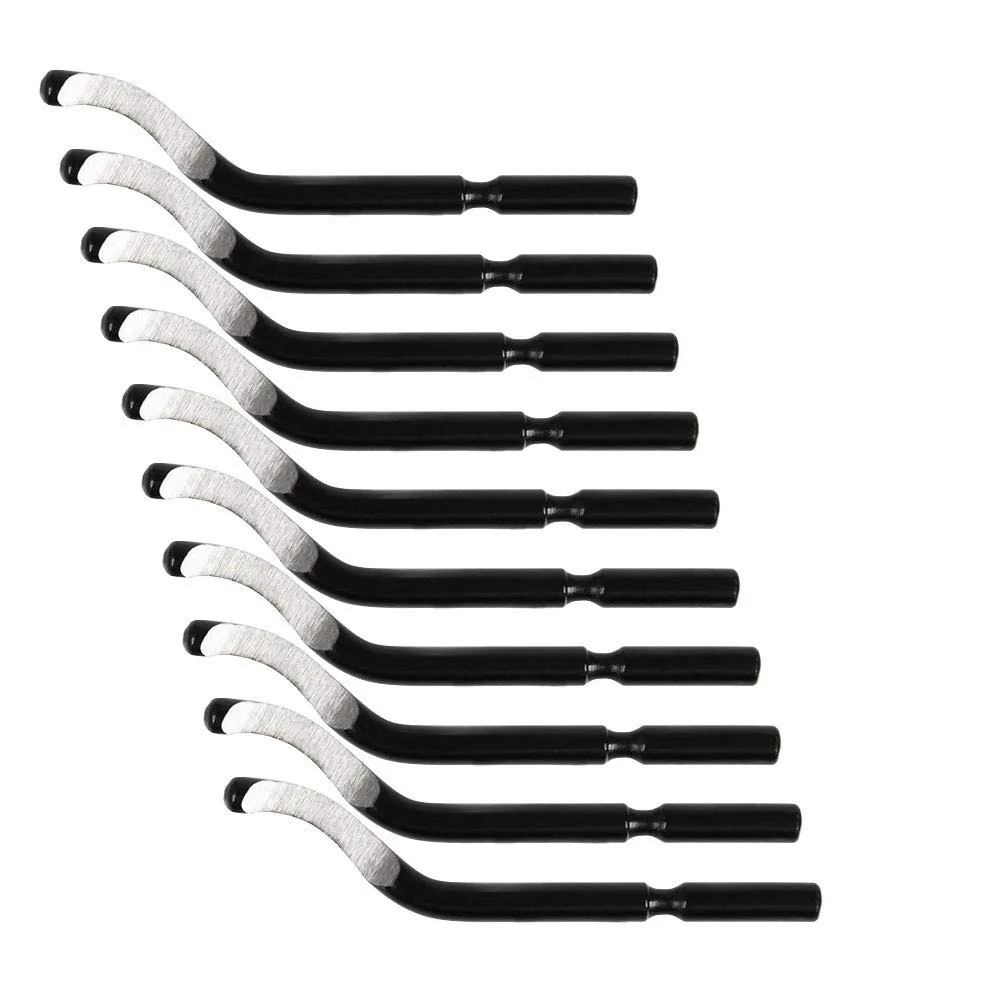 10pcs BS1010 Deburring Blades Without Handle Burr Trimming Scrapers Blade Replacement for Deburr Blades Set