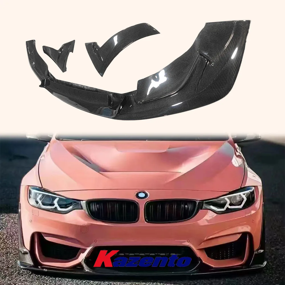 

3 шт., передний бампер из углеродного волокна для BMW F80 F82 Real M4 SUP Style