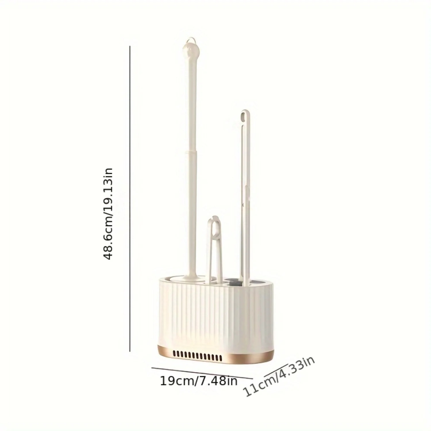 Luxe Toilet Brush Set - Wall-Mounted, Efficient Corner Cleaning Design, with  Rack - Ideal for Bathroom Maintenance Toilet brush