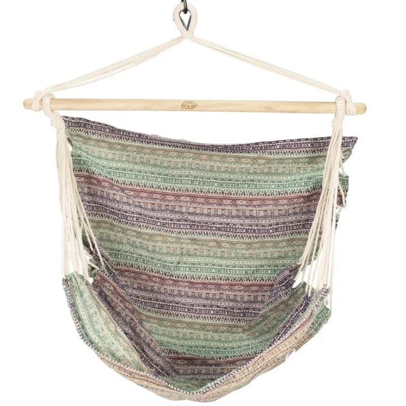 

Tool.NEW One Person Hammock Chair, Cotton Polyester Blend Blue Culture Collab Pattern