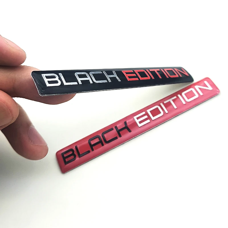 3D الألومنيوم شعار الطبعة السوداء شارة شعار السيارة ملصق الديكور صائق السيارات التصميم اكسسوارات السيارات دراجة نارية #4