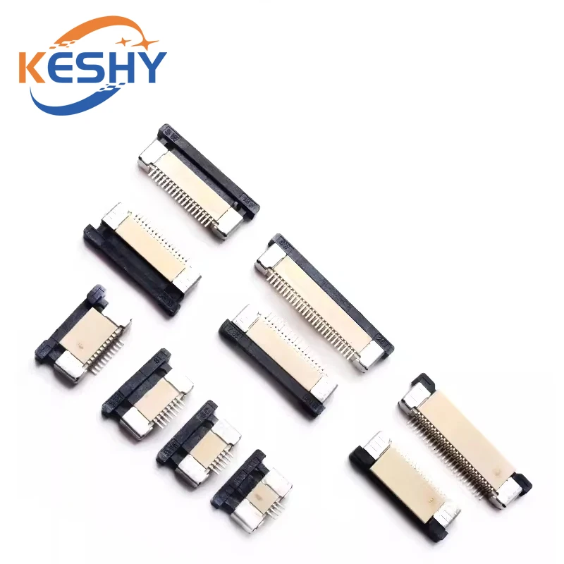 10PCS FPC Connector 0.5mm/1.0mm Pitch Drawer Type Upper Contact Type Socket FFC Flat Cable Socket 4P 5P 6P 7P 8P 9P 10 12P-60Pin