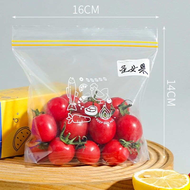 ABNO-30 Small & 45 Large Food Storage Bags - Freezer Safe Self-Sealing Food Preservation Bags