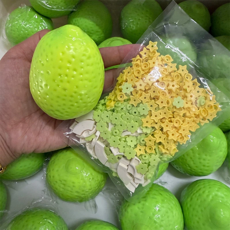 Handmade Crispy Lemon Stress Ball Squeeze Toy Color-changing Mango Squishy Fidget Ball ASMR Sensory Stress Relief Toy Home Decor