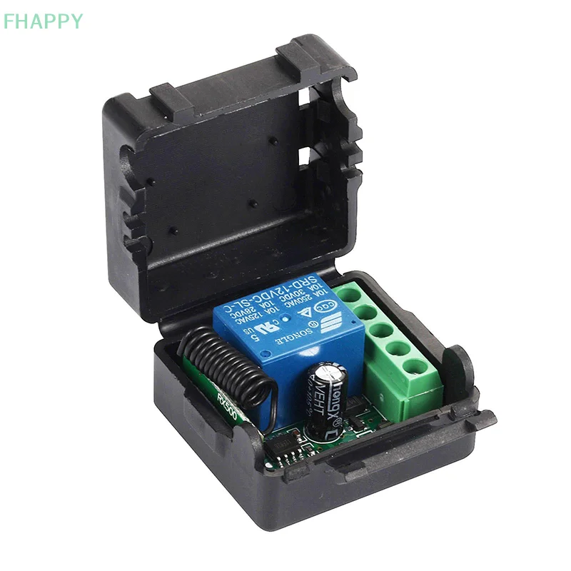 433Mhz Wireless Remote Control EV1527 Learning Code Transmitter 2 Bottons DC 12V 10A RF Relay Receiver