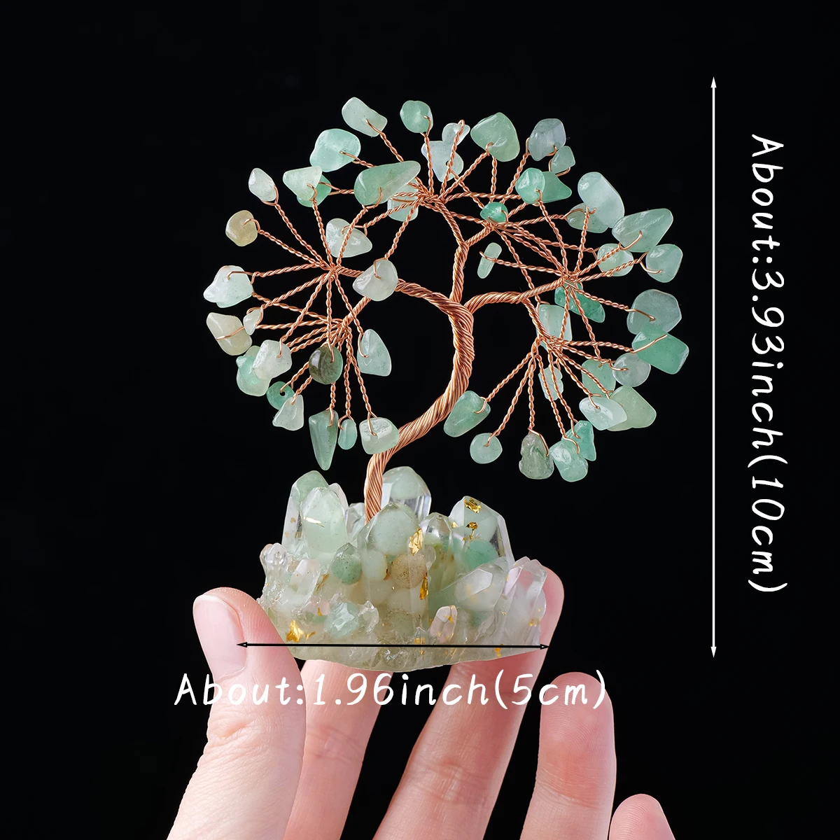 1PC Drip Cluster Base Natural Crystal Tree Handmade Tree of Life Reiki Rock Mineral Specimen Christmas Halloween Gifts