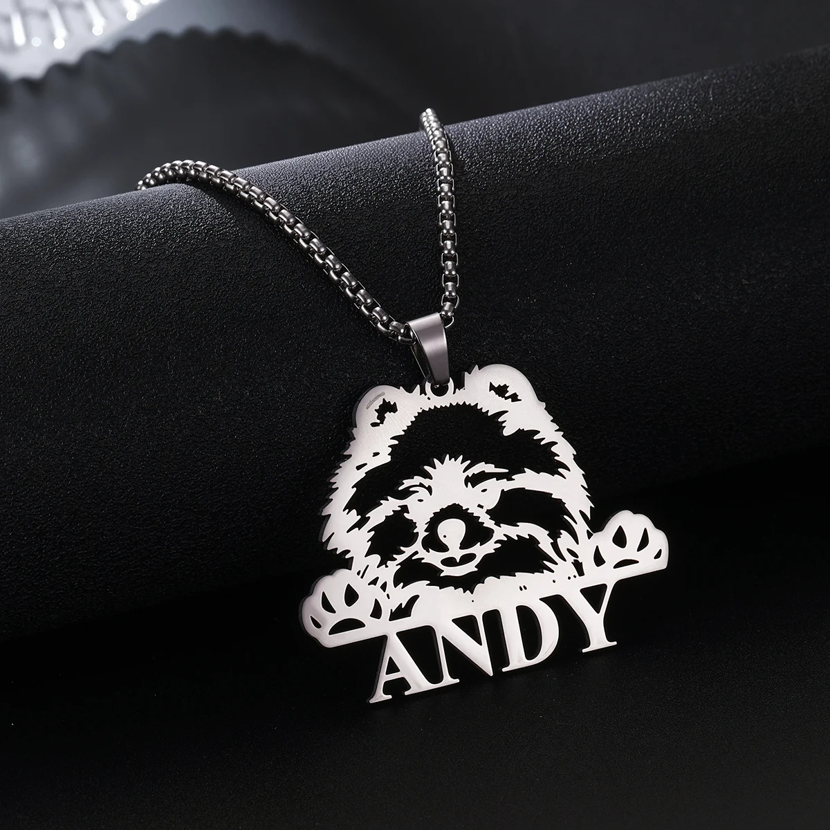 

Custom Name Necklaces For Women Personalized Name Necklace With Cute Pet Choker Stainlesss Steel Wedding Jewelry Gift
