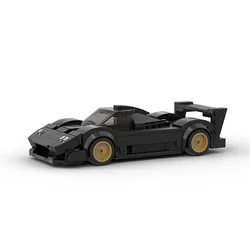 Bloques de construcción de Super Race Car para niños, juguete de ladrillos para armar coche de carreras de ABS duradero, color negro, perfecto para regalo de Navidad, 214 piezas