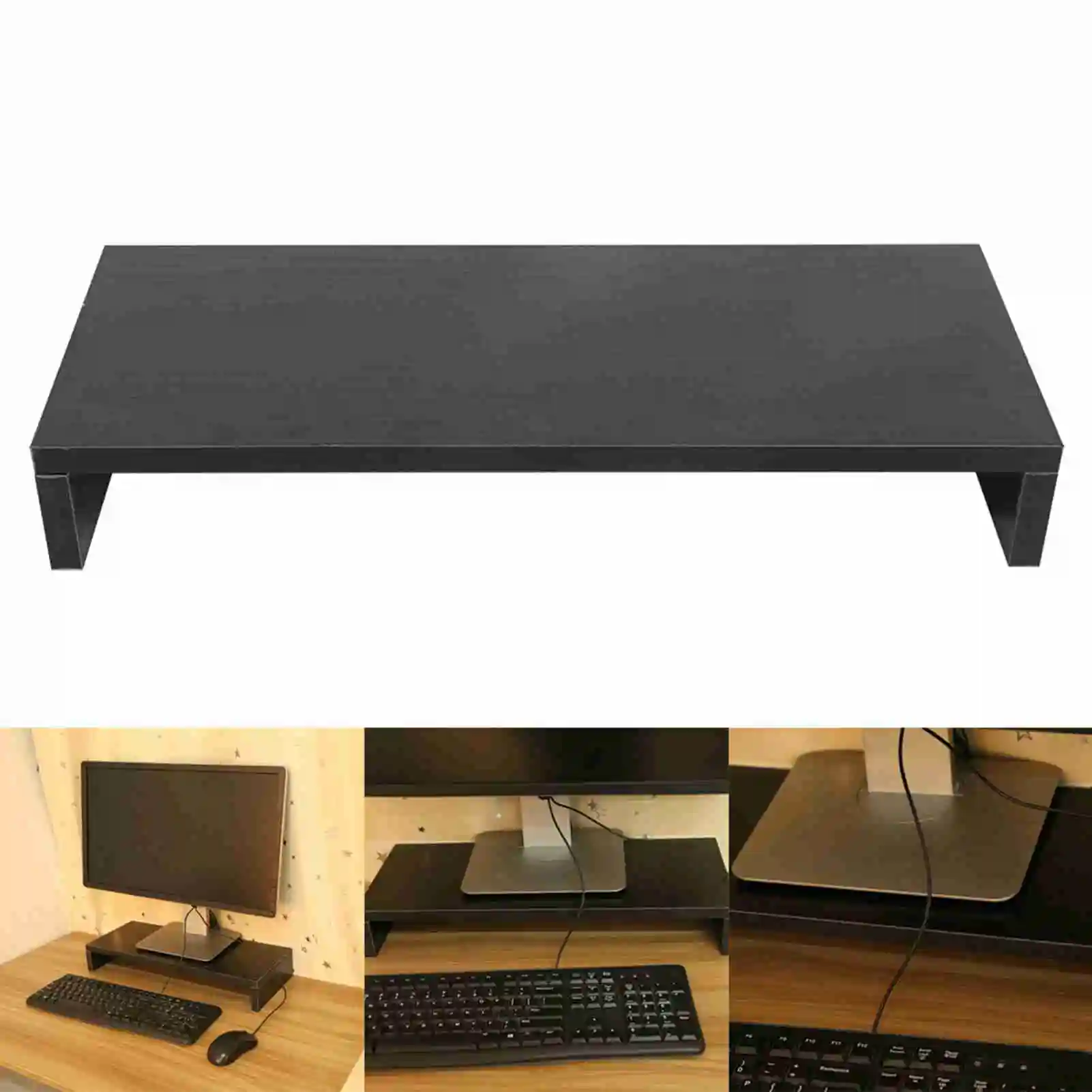 Holzständer LED LCD Computer Monitor Riser Desktop Organizer Display Halterung Rack