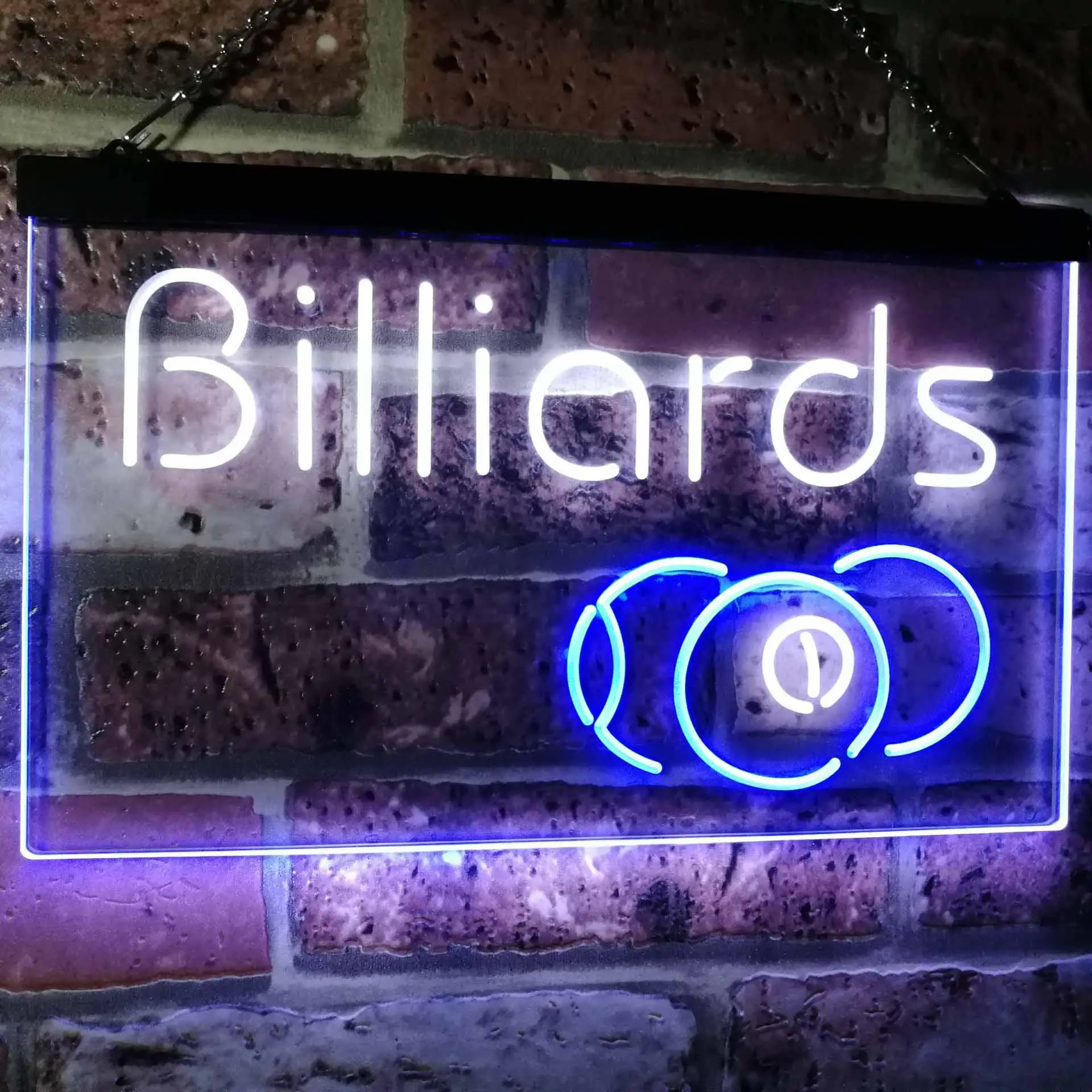 Billiards 9 Ball Game Room Pool Snooker Dual Color Led Neon Sign st6-i2590