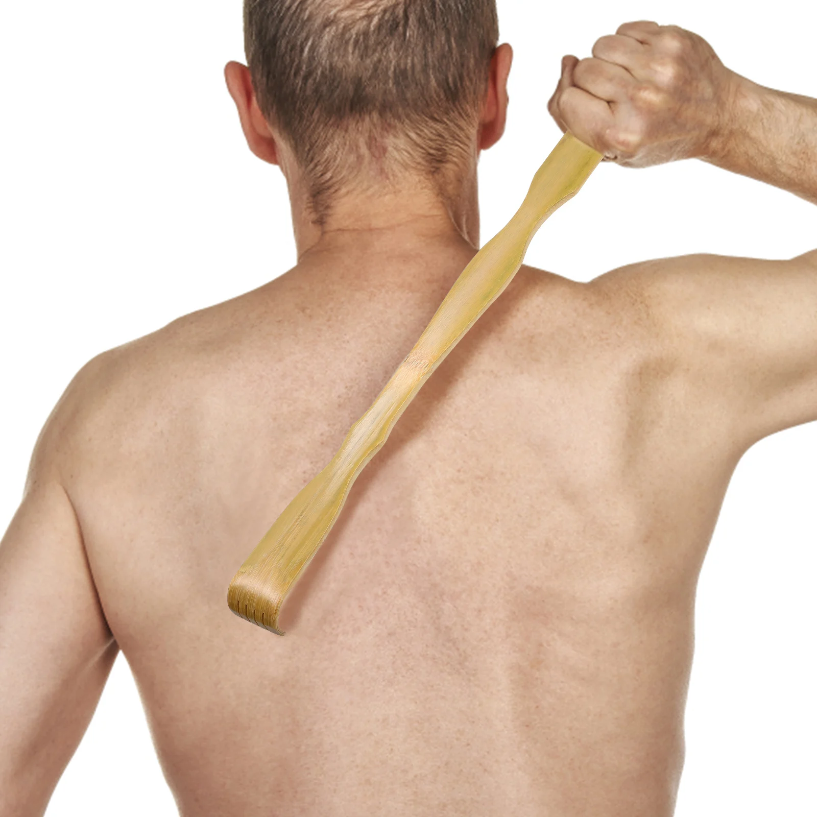 3 szt. Bambusowy drapak do pleców z ergonomiczną konstrukcją, gładka powierzchnia, narzędzie łagodzące swędzenie dla kobiet i mężczyzn, do użytku w domu i biurze.