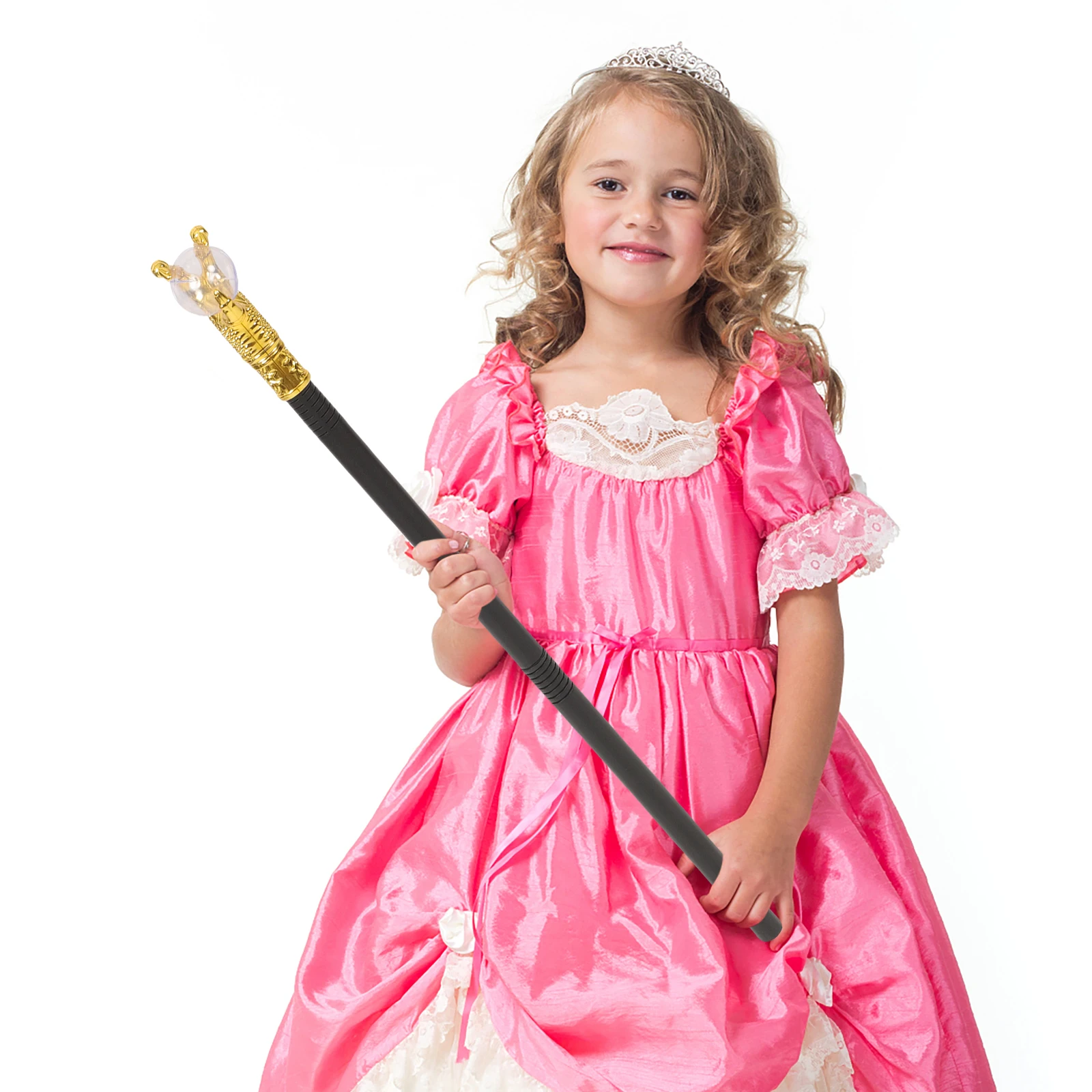 

Ball Cane Prop Antiqued Design For Halloween Cosplay Party Stage Performance Walking Stick Wand Accessory