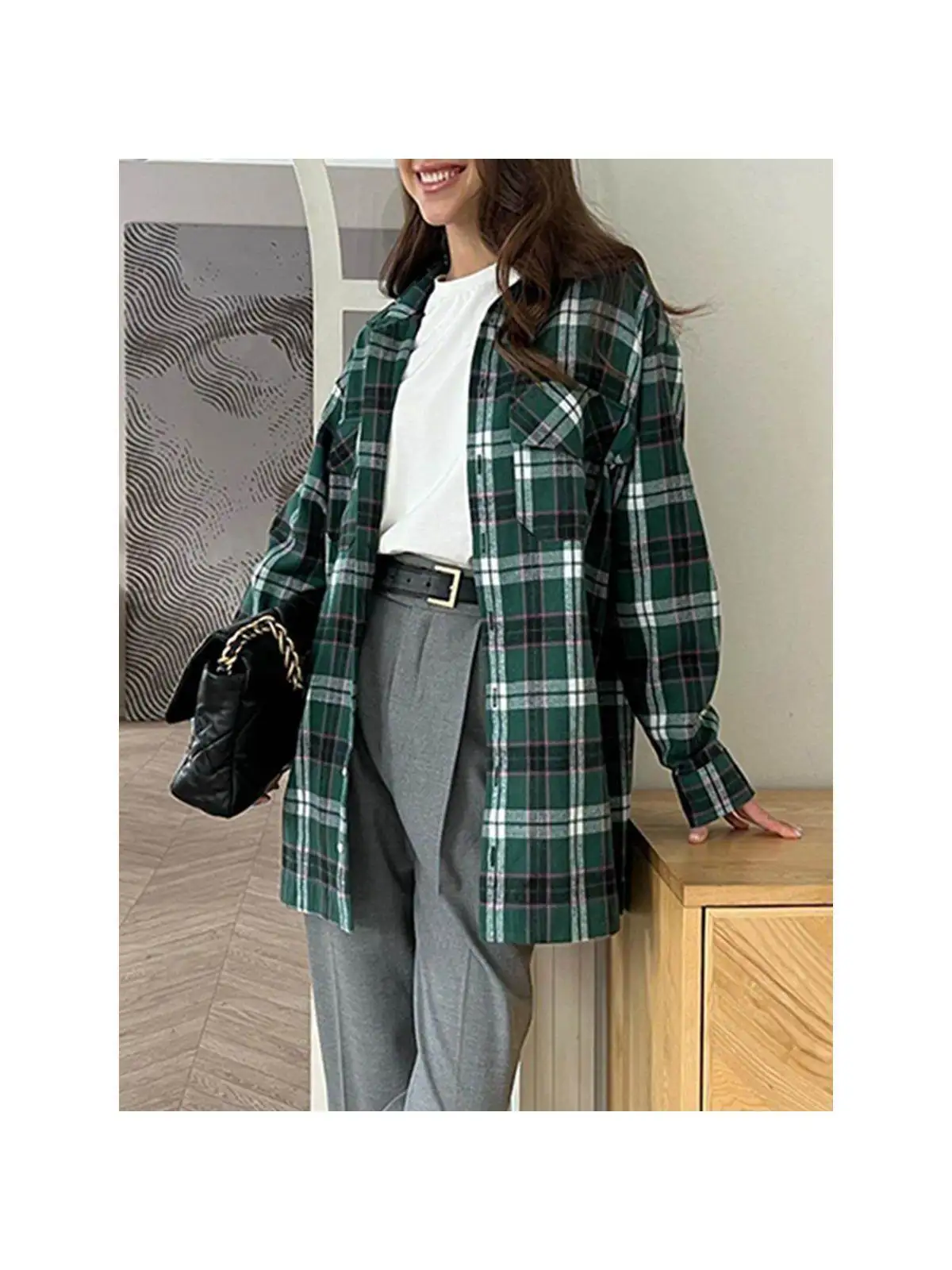 

College Sle Cheered irt Loose Long Sve Swedi Design Commute Sle Knot Thin Fabric Long Coat for Women
