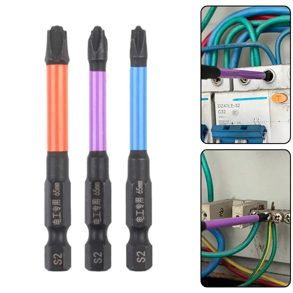 Conjunto de Bits de Chave de Fenda Especial para Eletricista Peças para Disjuntor Porca Magnética Broca 65 mm Fph1 Fph2 Fph3