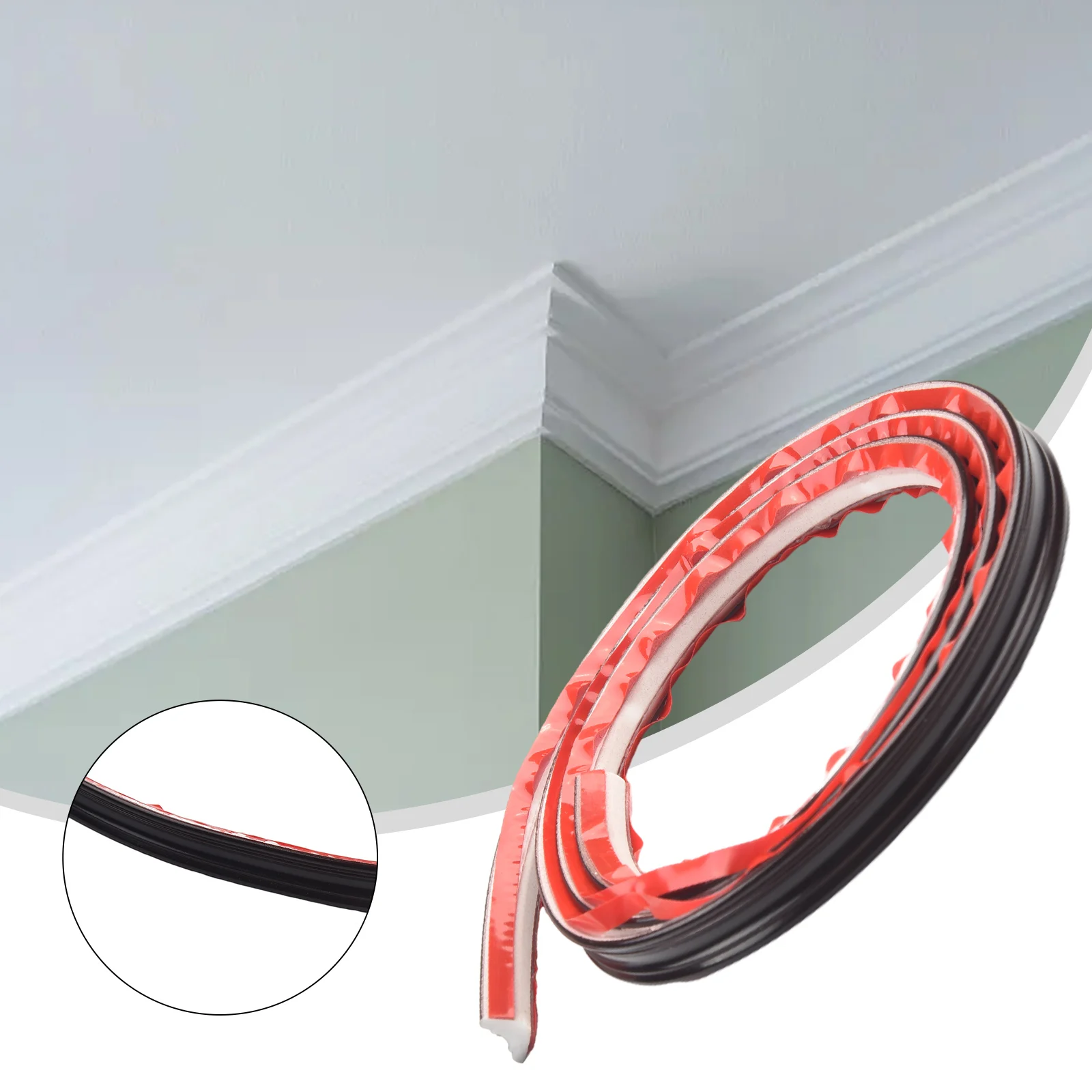 1pc 3D Skirting Waist Line Background Border Strip Corner Decor 1M Pvc Waterproof Skirting Home Decor For Tiles Wood Glass Metal