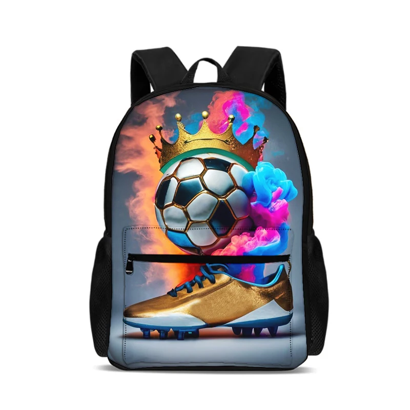 Sports Football Match Backpack Football Star Large Capacity & Light Weight Bags for Student Rucksack for Boys Girls Best Gift
