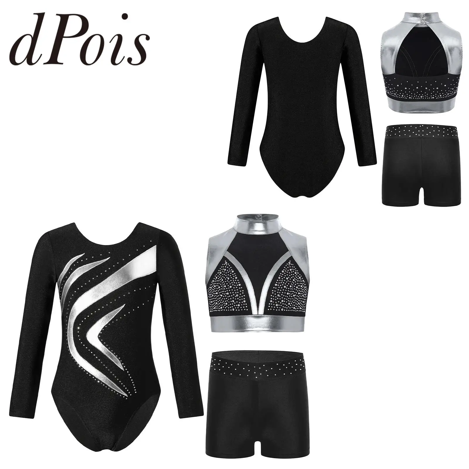 

Одежда для балета и танцев с длинными рукавами для девочек, детский комбинезон для фигурного катания, гимнастики, трико, детский танцевальный гимнастический комбинезон