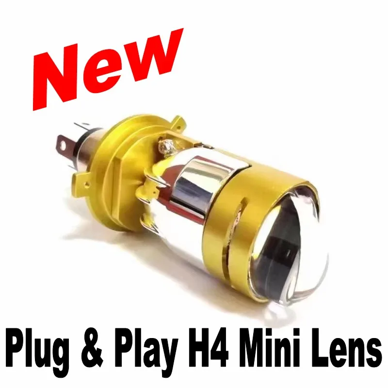 

New H4 LED Projector Mini Lens Auto H4 LED Headlight Bulbs Kit Conversion Kit For Cars High Beam Low Beam With Canbus LHD White