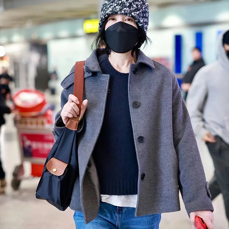 Women's Woolen Coat ort Airport Sle Autumn Winter New Arrival Faionable Ele Lady's Suit Other Material 00%