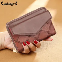 Cobbler Legend Genuine Leather Wallet Women Original Zipper Cute Short Coin Purse Card Holder