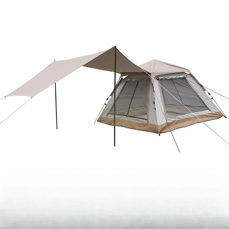 خيمة تخييم خارجية مظلة اثنين في واحد من قماش أكسفورد PU خيمة أوتوماتيكية سريعة الفتح قابلة للطي مجموعة كاملة
