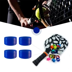 4Pcs Tennis Racket Grip Round Elastic Silicone Ring/Fixed Grip Rubber Sweat-Absorbent Belt/Racket Sports Accessories