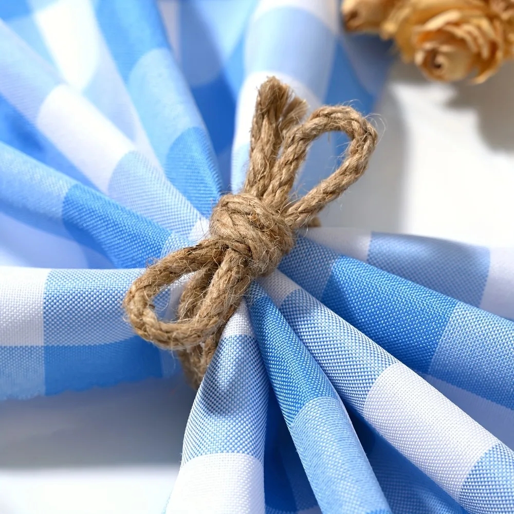 6PCS Elegant Braided Bow Napkin Ring Rustic Style Jute Napkin Buckle Handmade Reusable Party Napkin Holder Hotel