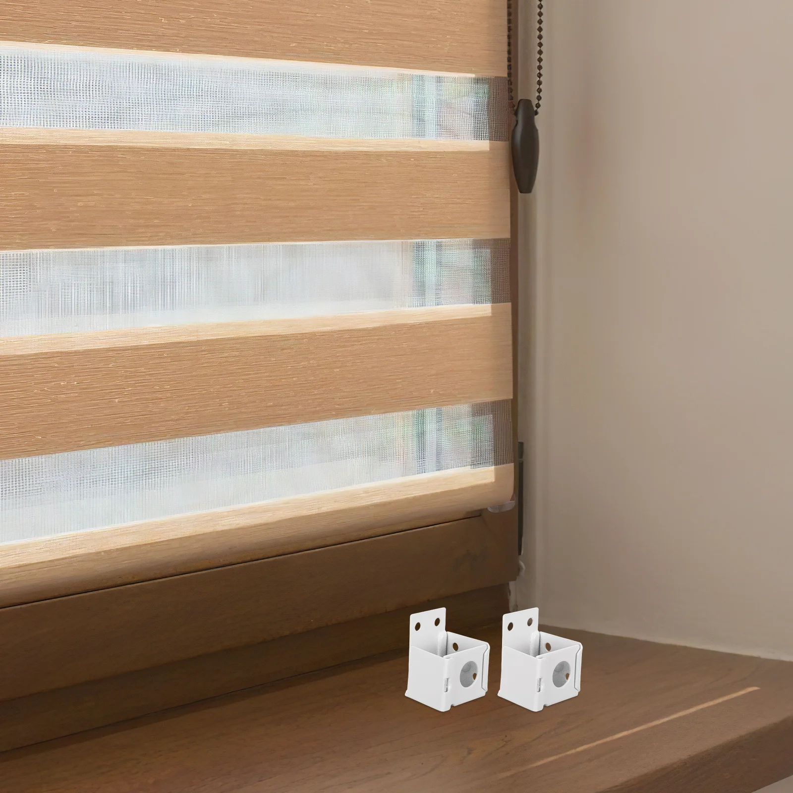 

8pcs Curtain Installation Brackets Metal Low Profile Box Mounting For Window Blinds Headrail Holder Vertical Blind Hardware