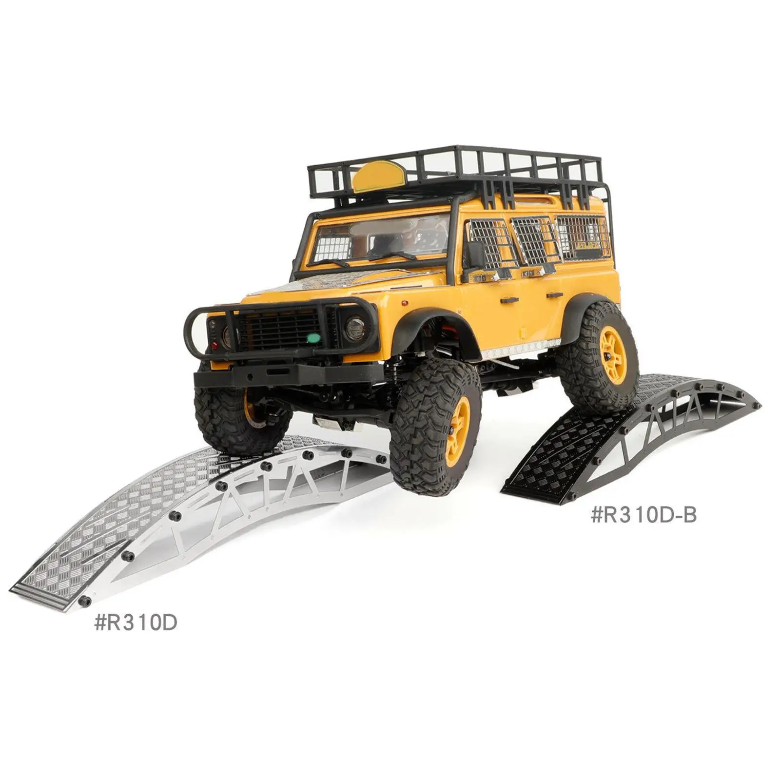 RC Car Obstacle Ramp Stainless Steel Bridge Model for 1/18 1/24 Mini Rc Car Crawler Climbing Scene Prop