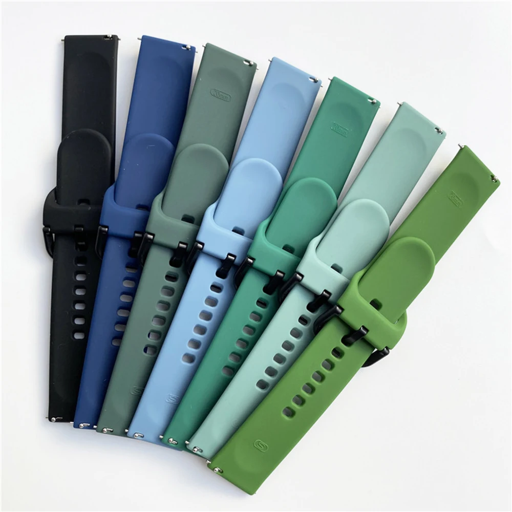 Silicone Strap for Samsung Galaxy Watch 6 5 4 Active 2 Quick Release Bracelet Huawei GT 2/3 Smart Watch Band Amazifit bip 20mm image 4