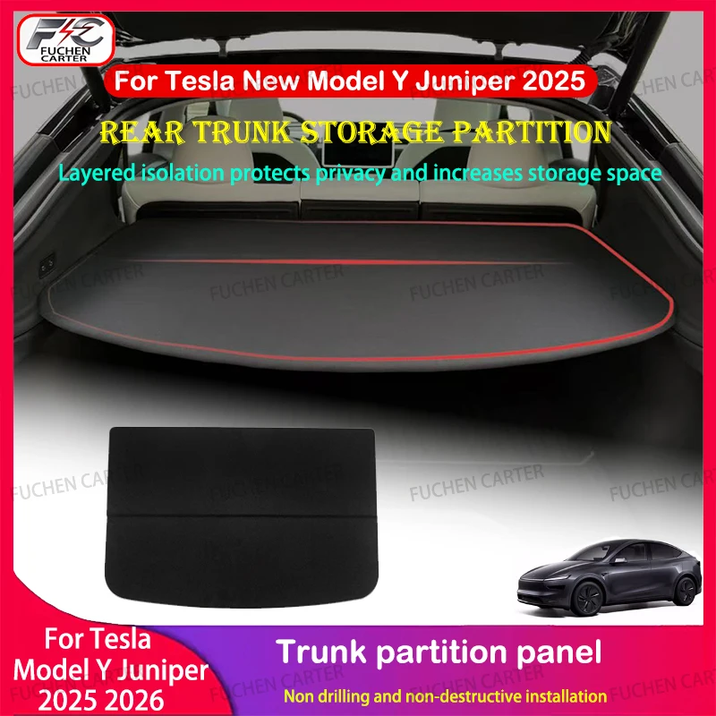Panneau de séparation de coffre arrière rétractable pour Tesla Model Y Juniper 2025+, accessoires de rangement extérieur pour porte-bagages