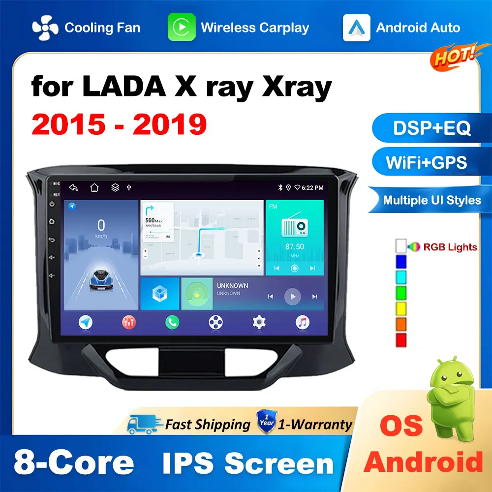 

Wireless Carplay GPS for LADA X ray Xray 2015 2016 2017 2018 2019 DSP Stereo Car Radio Video Player Accessories QLED IPS Screen