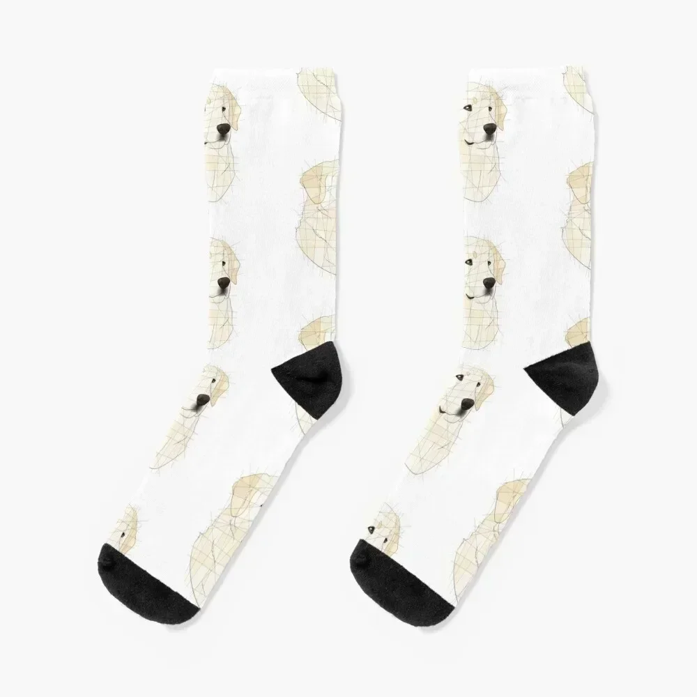 

English Cream Golden Retriever Socks winter thermal Stockings man Girl'S Socks Men's