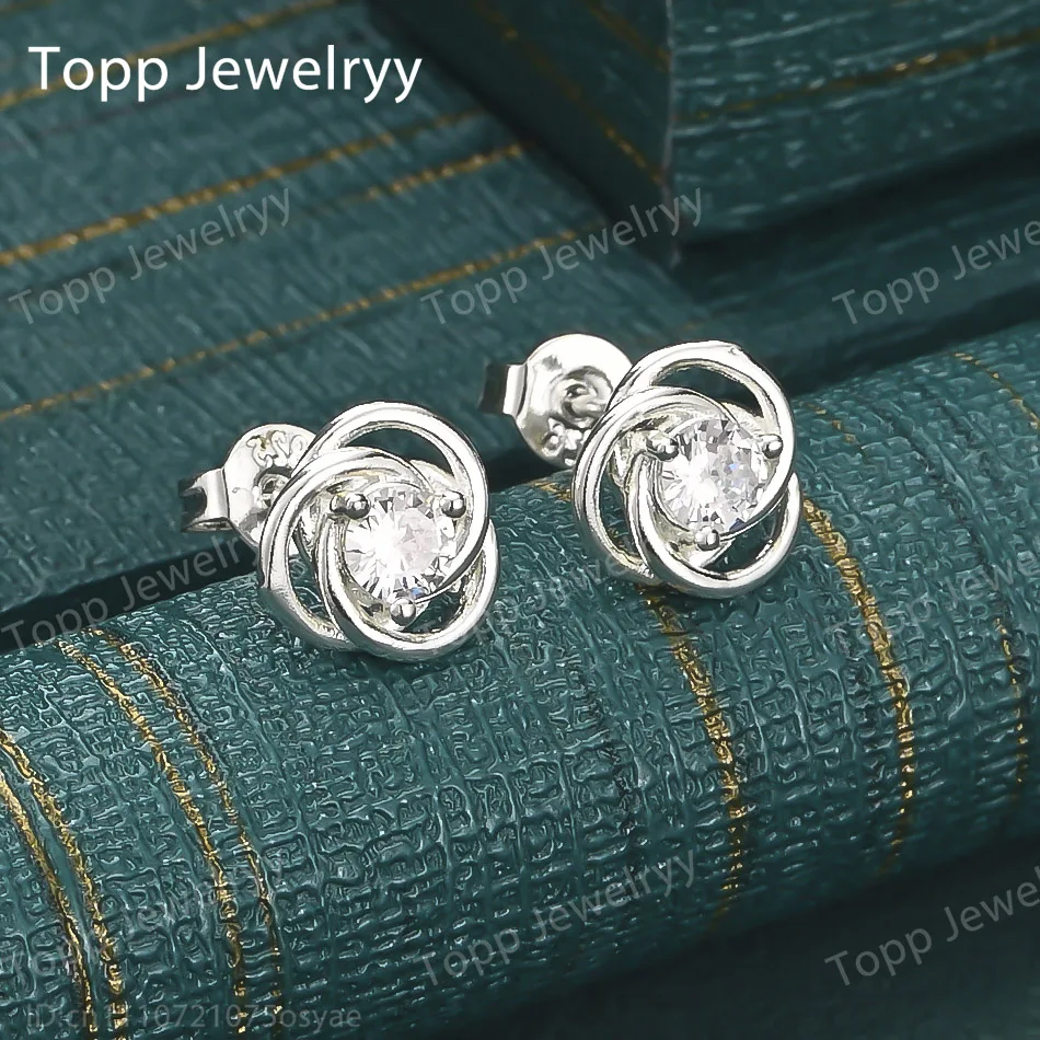 

Элегантные круглые серьги из стерлингового серебра 925 пробы с цирконами, модные женские украшения, аксессуары для свадебного подарка