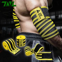 Gomitiere da 120 cm Palestra Uomo Avvolgente Bodybuilding Protezione del gomito Cinghia Fasciatura Supporto Fitness Protezione sportiva per panca Presse【1PC】