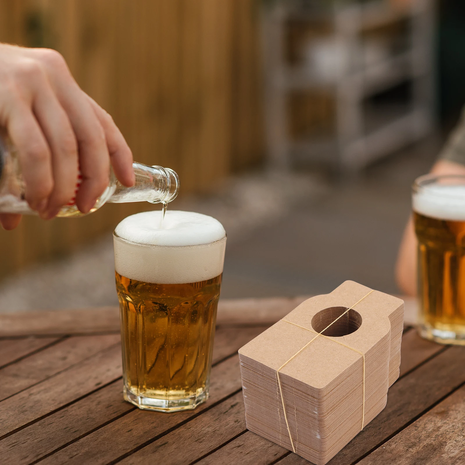 

100pcs Bottle Neck Tags 5 7X8 9cm Premium Kraft Paper Wine Labels Racks Markers Easy Use Home Brews Decorations